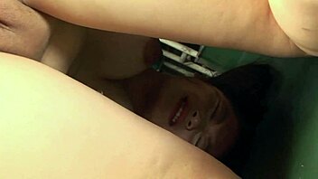 Asian babe gets her cock creampied by a huge guy