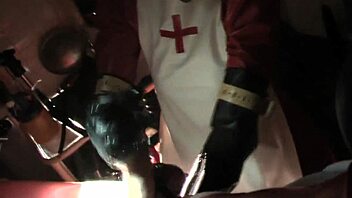 Gloved handjob and latex-clad mask of clinic nurse in extreme anal fisting video