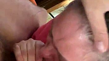 Couple indulges in some hardcore gay blowjob action
