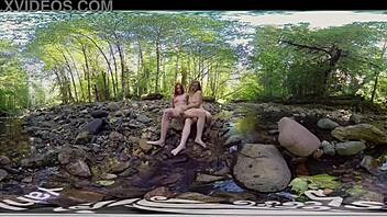 American teens Molly and Belle enjoy lesbian outdoor fun in HD