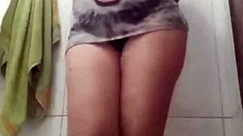 Mirella Delicia's naughty exhibitionist performance and solo masturbation