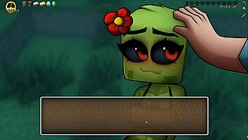 Watch a Monster Girl with Big Boobs and Cock in this Hornycraft Hentai Gameplay