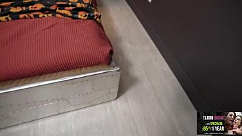 Gaby Ortega seduced by step sis before Halloween party fun