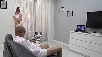Sasha Bikeyeva's booty bouncing in hardcore fucking video