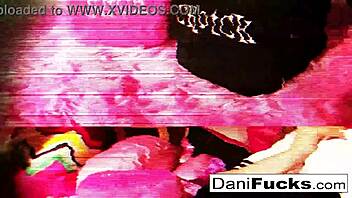 Sexy Dani intensely sucks and fucks a massive cock.