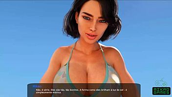Praia massage: A hot stepmom and beach encounter