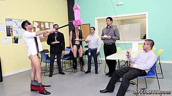 Gay teen boy receives a birthday surprise from his lover