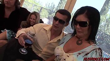 Wife swapping ignites wild neighborhood orgy action