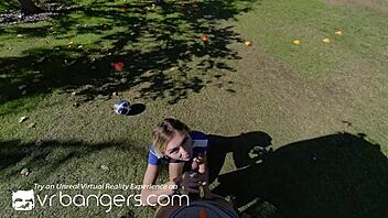 Blonde babe Chloe Temple enjoys cowgirl and missionary in virtual reality