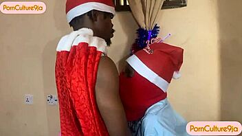 Getting ready for christmas at home with family