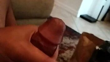Gay guy shoots his load in solo masturbation video