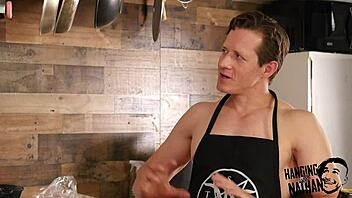 Cooking and ripping: The ultimate bodybuilder porn combo