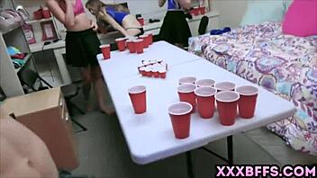 Beer pong crew gets wild in groupsex orgy