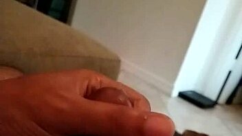 Gay guy shoots his load in solo masturbation video