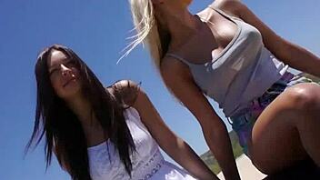 i was stranded with ally and angie, these teen 18+ girls, and we got into banging and fingering group fun, making her squirt all over