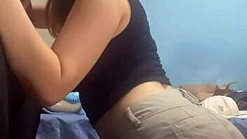 Amateurs Latina MILF gives blowjob in interracial party