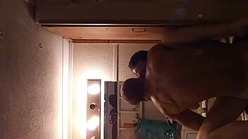 me n my gurl in shower, bent ovr for doggystyle n cumshot.