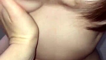 Real lesbian couple indulges in homemade pussy play