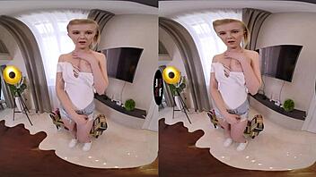 blonde masturbates to orgasm in pov taboo virtual scene