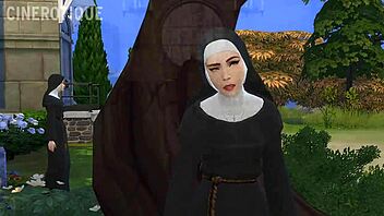 Cinerotique presents the devilish nun in The Sims 4 porn parody