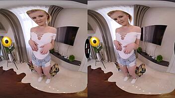 blonde masturbates to orgasm in pov taboo virtual scene