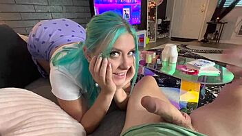 Small tits and big booty: A steamy video with a step sister
