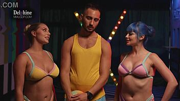 delphine, jewelz blu, and kayley gunner fulfill every metaverse desire in this horny couple scene. laa0076 episode 1