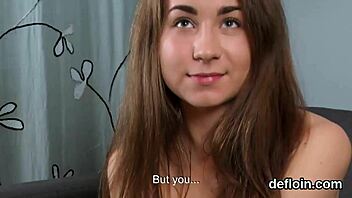 Femdom action: innocent teen loses virginity in BDSM group