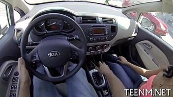 Couples enjoy missionary sex with a naughty teen