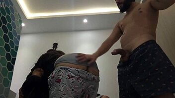 Sexy Latina wife cheats on her husband with a big cock