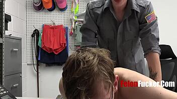 Gay officer spanks and fuck gay for the first time