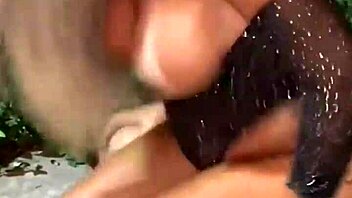 Big ass brunette wife gets fucked by a horny stranger in public