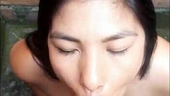 Venuslatina1's homemade blowjob in abandoned house ends with wet facial cumshot.