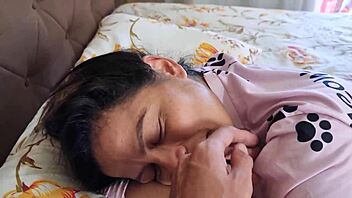 Big ass crossdressing babe gets woke up in homemade porn