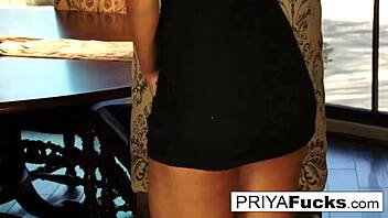 i was playing with my golden vibrator in the dining room when indian milf priya rai joined for some intense masturbation fun