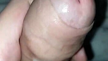 Big White Cock Dripping Cum Solo