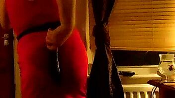 Geordie crossdresser shows off his big ass in public