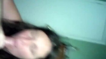 Femdom disciplinarian makes girl pee and then sucks cock
