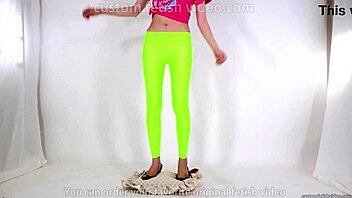 beautiful woman in high heels stepping on cushion