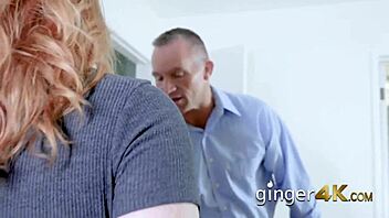 Sensual babe gets a surprise from an older partner in this erotic video