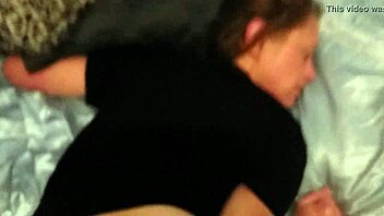 doggystyle hot redhead stepwife bent over for fingering and fucking