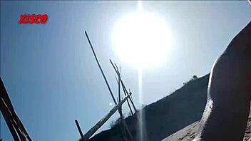 i'm jerking off right here on the beach