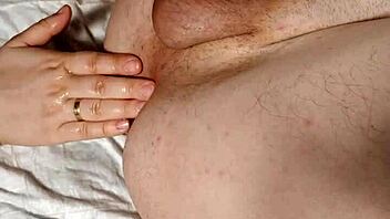 Big cock dominates submissive's tight ass with fingering and spanking
