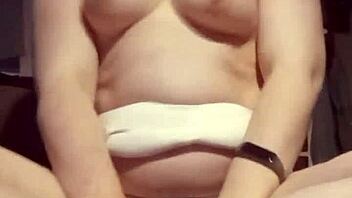 i'm playing with her breasts in this homemade pov session