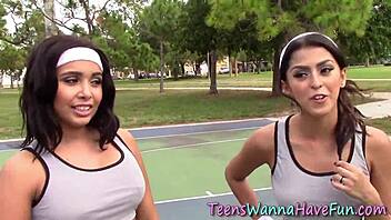 hey, wanna see that teen 18+ licking her lesbian friend's wet pussy in this real party scene?