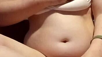 i'm playing with her breasts in this homemade pov session