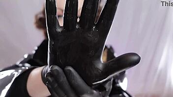 HD video of a beautiful femdom in latex
