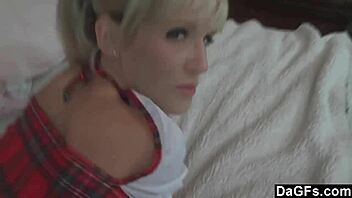 dagfs blonde emy banx gets fucked doggystyle and creampied in the bedroom