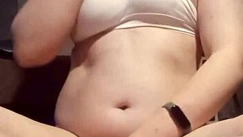 i'm playing with her breasts in this homemade pov session