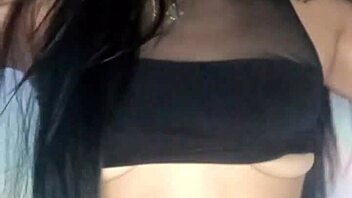 Latina beauty gives her boyfriend a sensual blowjob in this amateur video